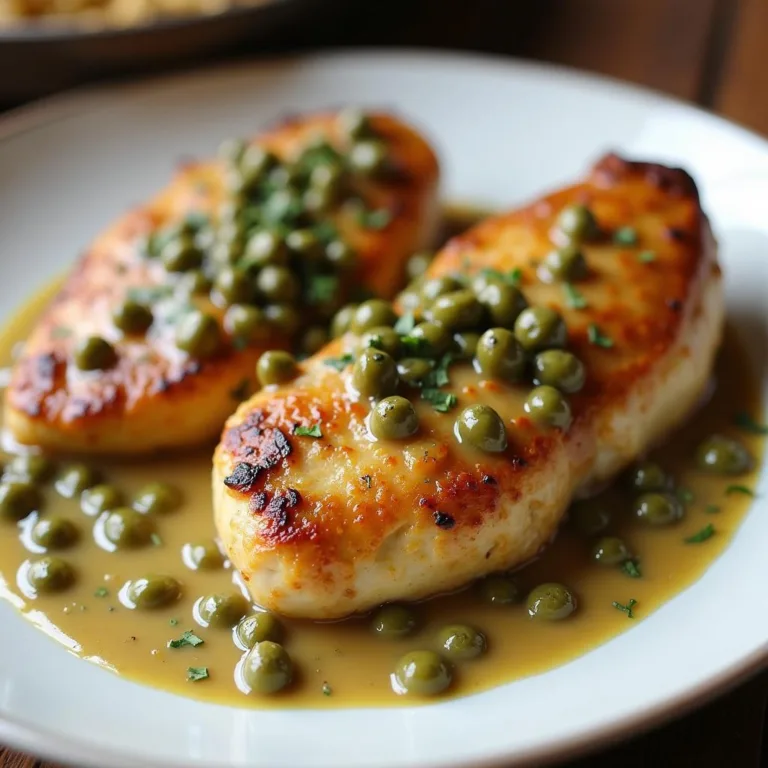 Chicken Breasts with Caper Cream Sauce: Easy Recipe
