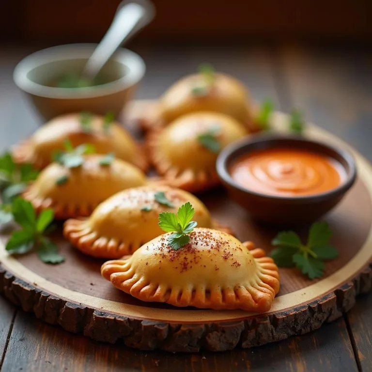 Miniature Butternut Squash & Goat Cheese Empanadas with Chipotle Crema