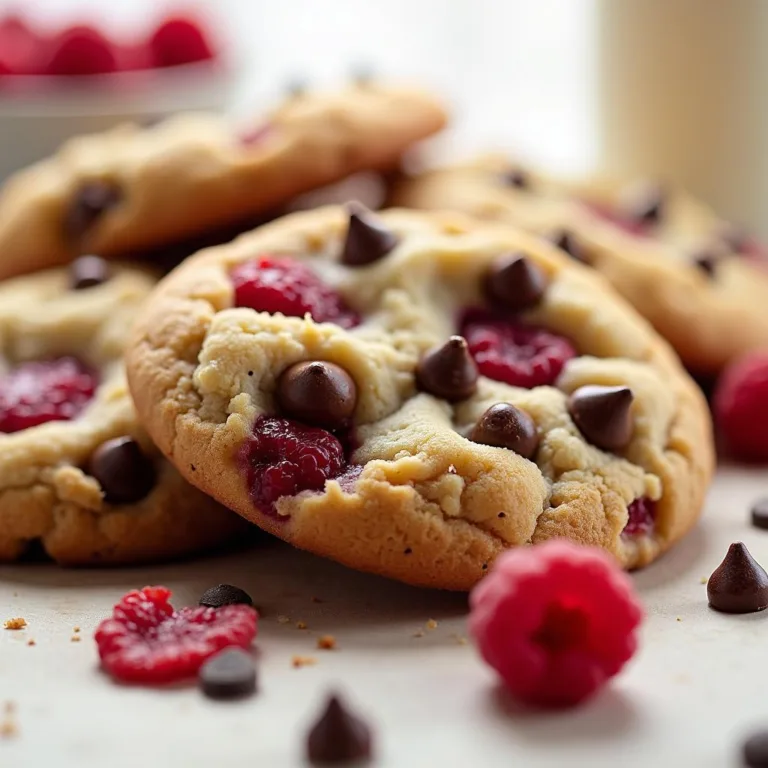 Vegan Raspberry Chocolate Chip Cookies: Easy Recipe