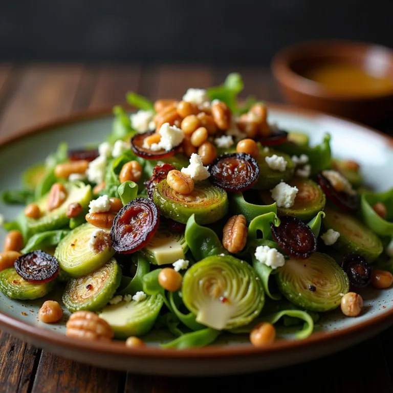 The BEST Charred Shaved Brussels Sprout Salad!