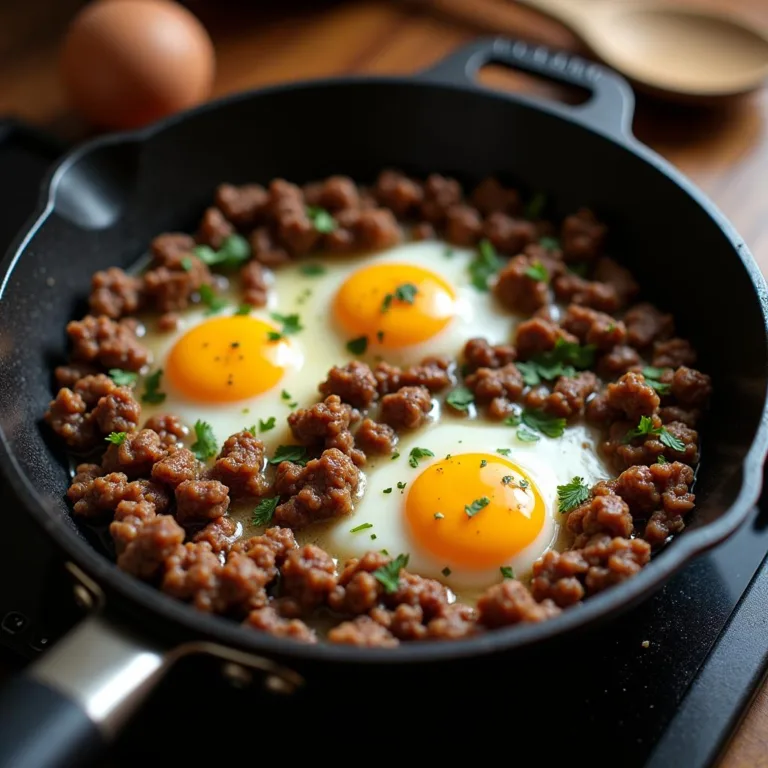Quick & Easy Minced Meat & 3 Eggs Recipe: Fast Dinner Idea