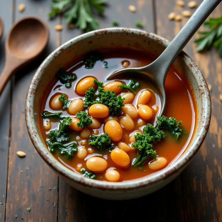 The Best Slow Cooker Bean Kale Barley Soup
