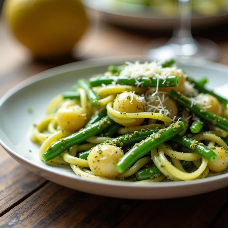 The BEST Pasta with Pesto, Potatoes & Green Beans Recipe!