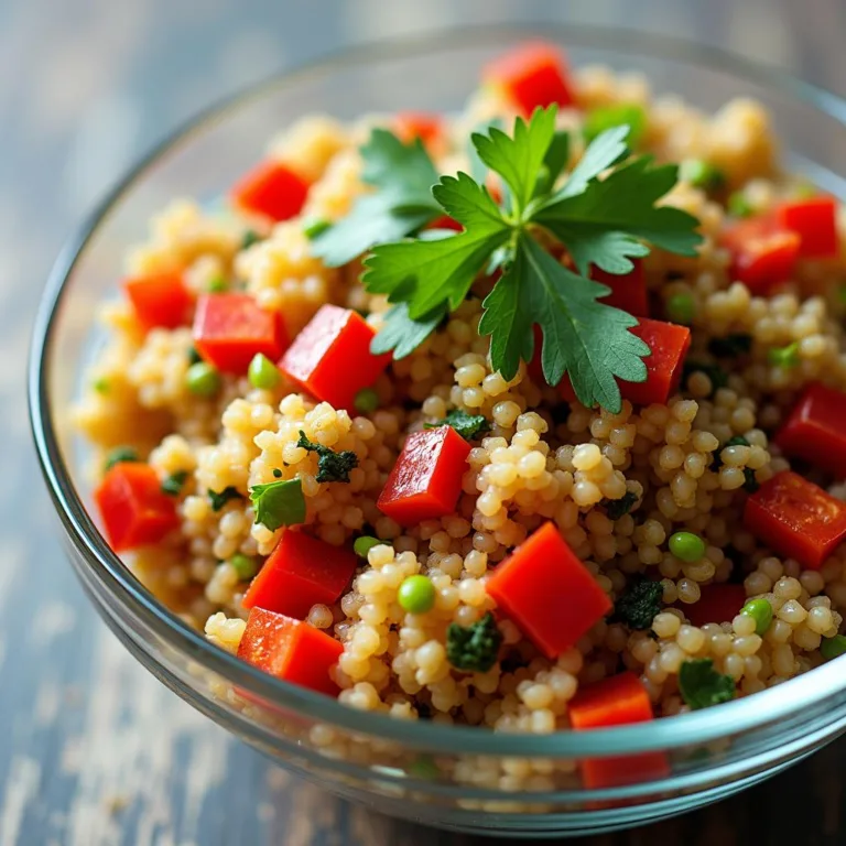 The Best Quinoa Salad with Red Bell Pepper and Cilantro